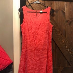 J. Crew Coral Seersucker Sleeveless Dress, size 6